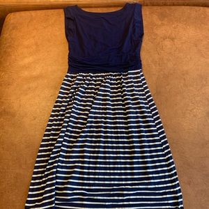 Gilli Nautical-Stripe Dress, Navy & White, Women's XS